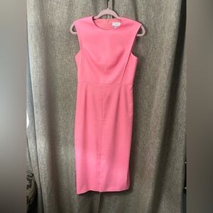 Ted Baker Pink Sheath Midi Dress round Neck Sleeveless -Gorgeous Dress NWOT